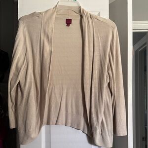 212 Collection Cream Open-Front Cardigan